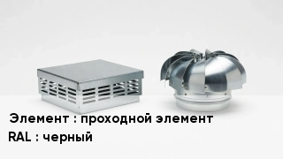 Кровельная вентиляция проходной элемент RAL:черный